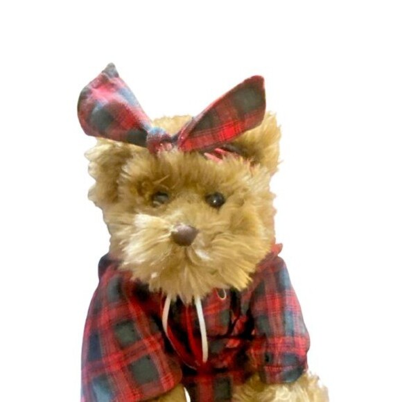 ABC Distributing Vtg Teddy Bear Dog Plushy Plaid Dress Bloomers Bunny Slippers - Picture 4 of 12